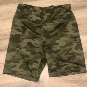 Camo workout/biker shorts